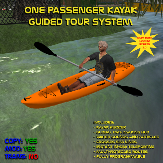 Second Life Marketplace Kayak Tour
